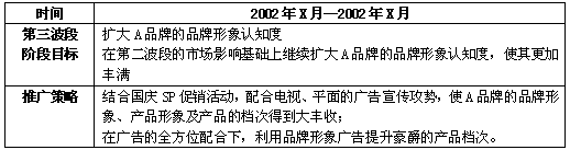 第四波段四次投放波段的媒介策略主要为:以央视广告为主,结合地方台